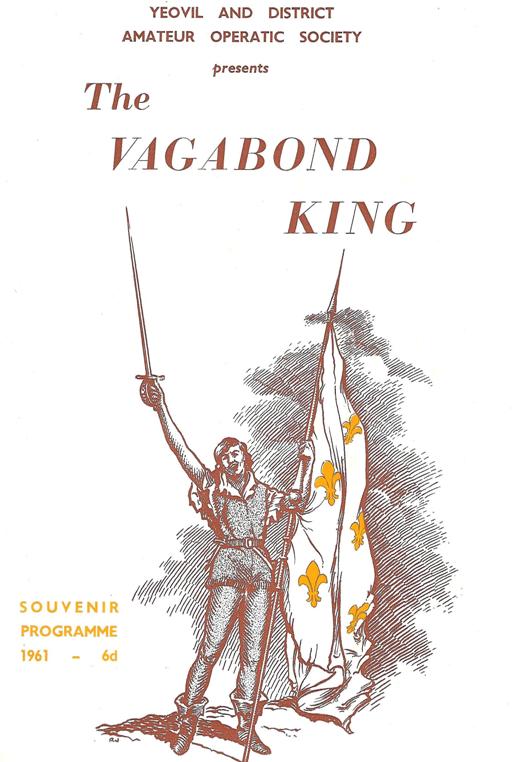 Programme Front Cover for YAOS production of "The Vagabond King" (1961)